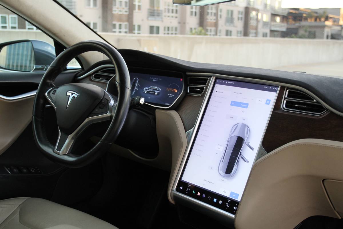 The cabin of a Tesla Model S managed by Gearhouse Auto